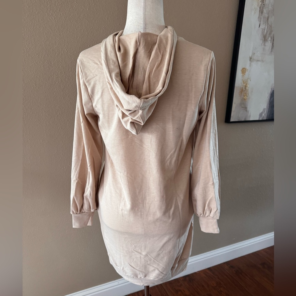 Light tan Hoodie tunic versatile dress - Picture 6 of 8